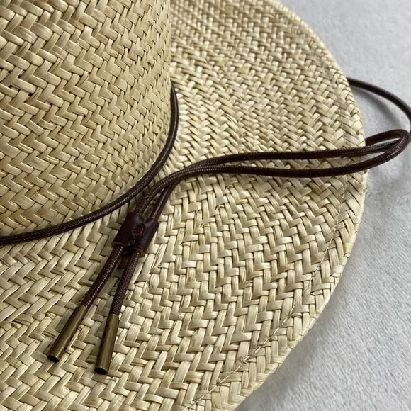 Will+Bear Rider Palm Straw Desert Sun Hat (Bone) *NWT* - Picture 7 of 13